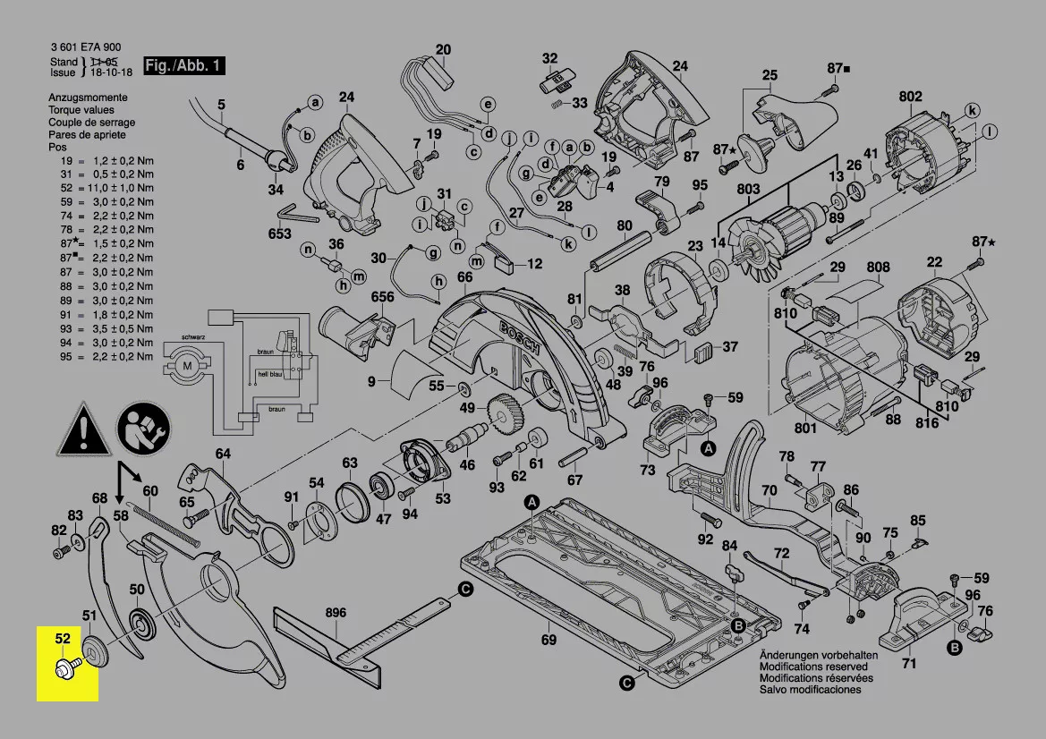 vis serrage lame réf. 1 619 P01 634 Bosch